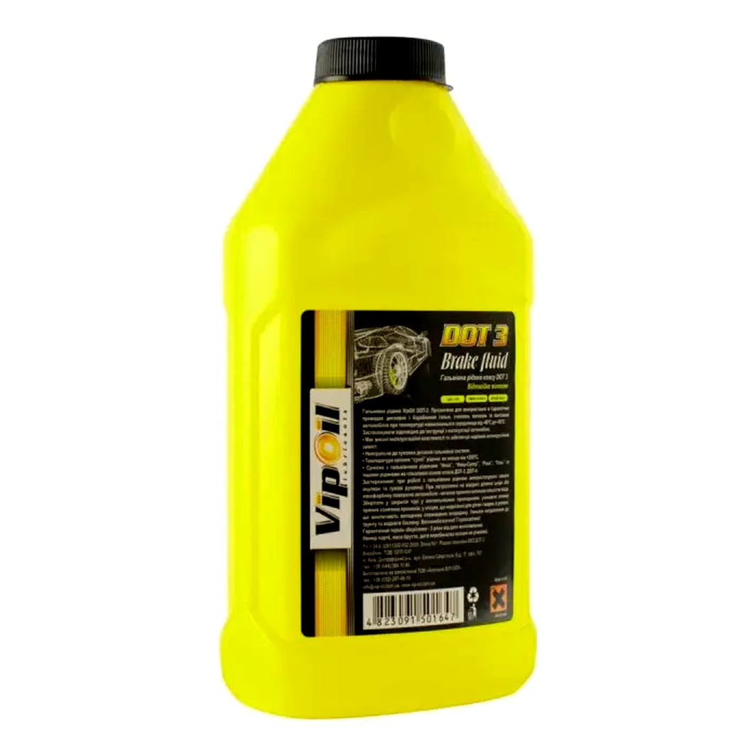 Гальмівна рідина VIPOIL DOT 3 пластик 0.37 л 0278713 - zapix