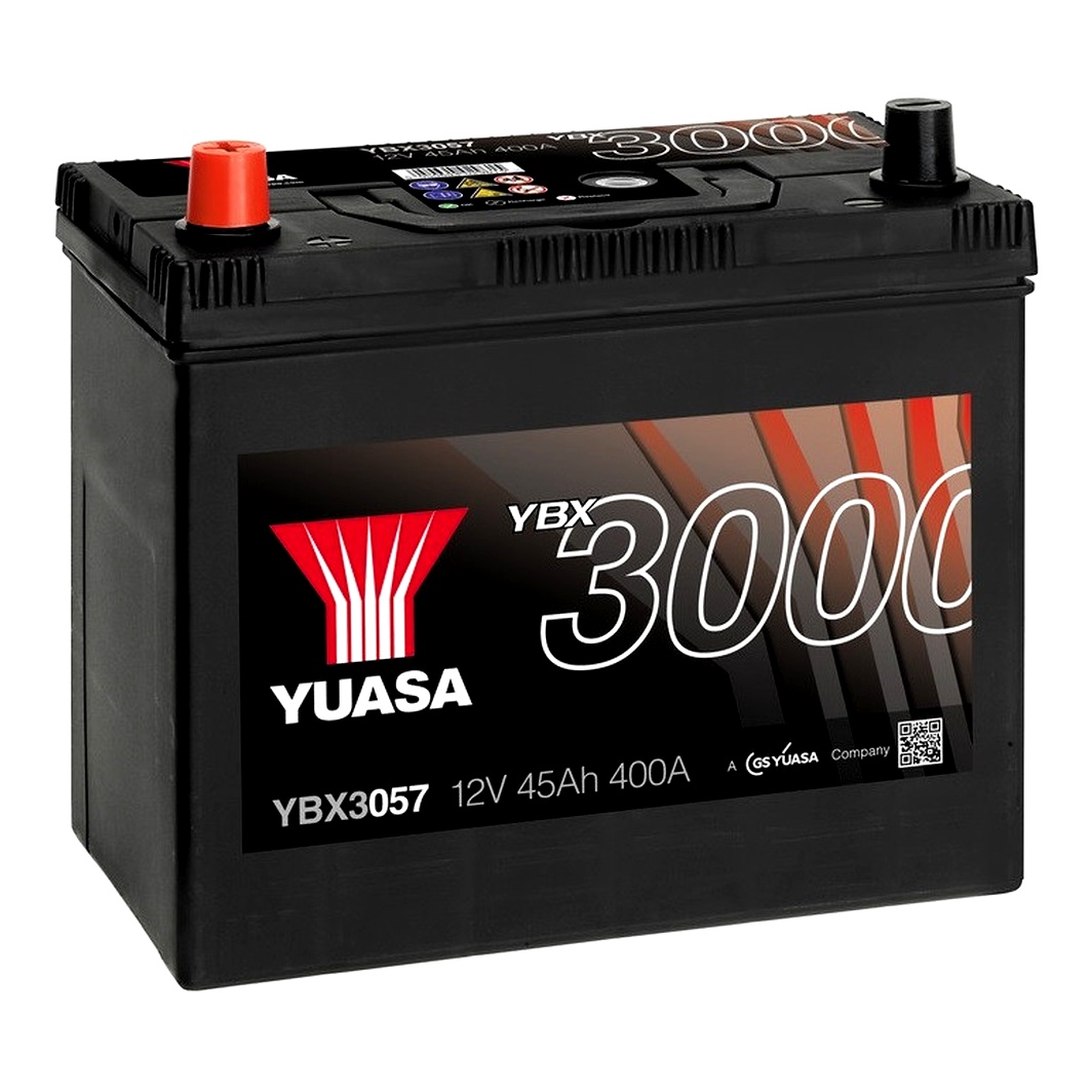 Акумулятор YUASA YBX 3000 12V 45Ah 400A L+ YBX3057 - zapix