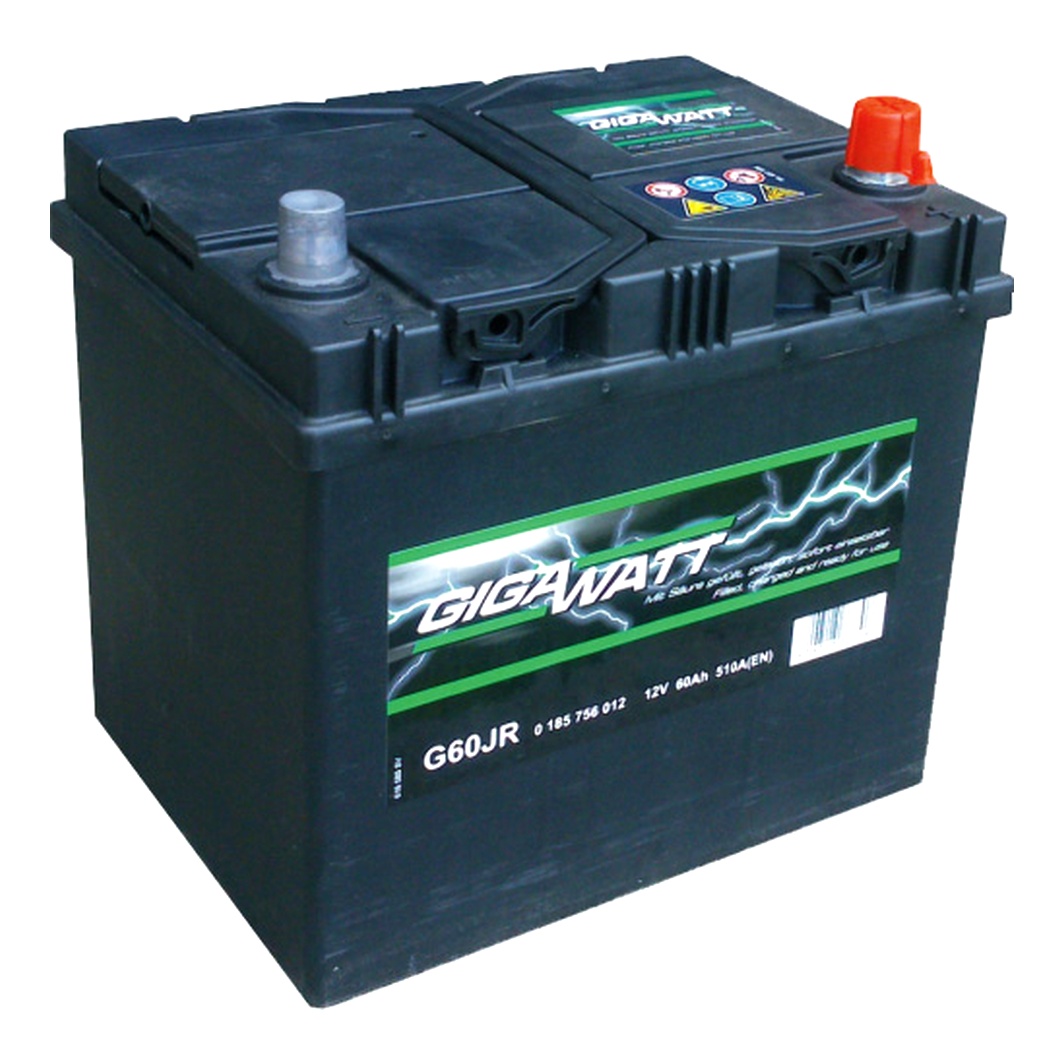 Акумулятор GIGAWATT 12V 60Ah 510A R+ 0185756012 - zapix