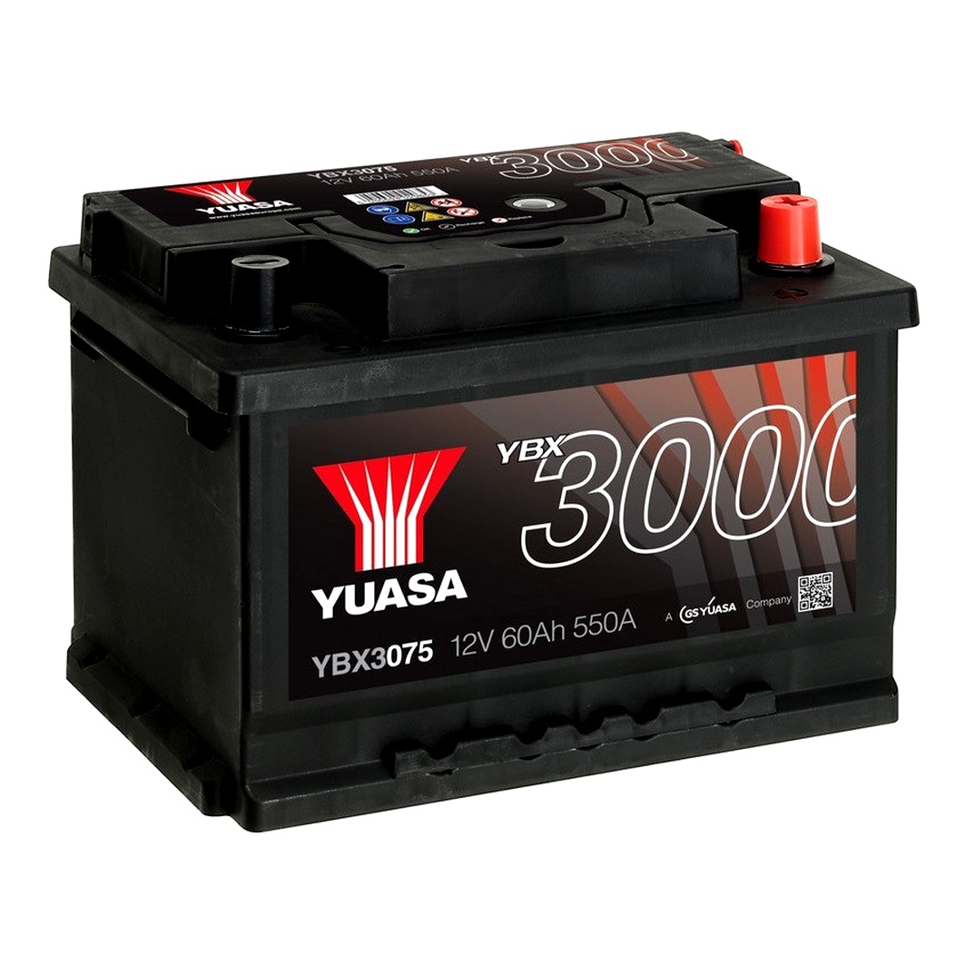 Акумулятор YUASA YBX 3000 12V 60Ah 550A R+ YBX3075 - zapix