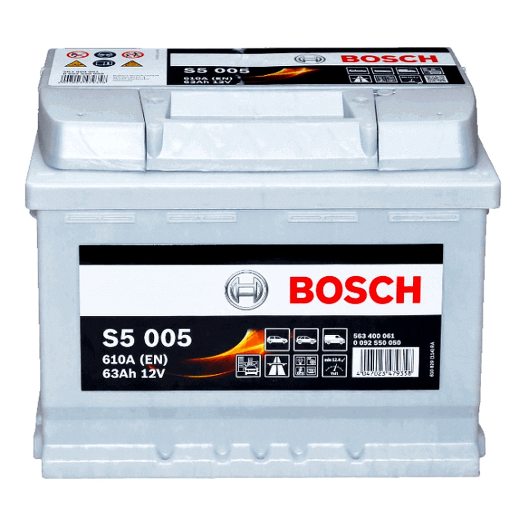 Акумулятор BOSCH S5 12V 63Ah 610A R+ 0092S50050 - zapix