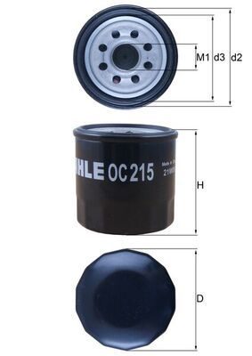 Оливний фільтр MAHLE OC215 - zapix