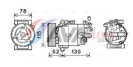 Компресор кондиціонера AVA QUALITY COOLING DNAK386 - zapix