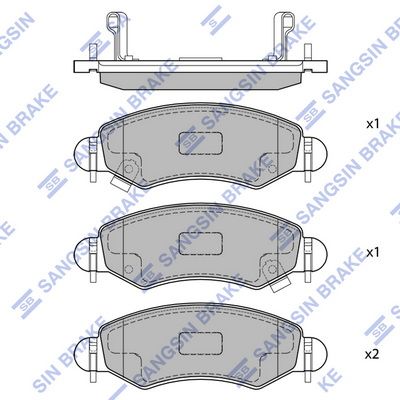 Гальмівні колодки дискові HI-Q SP1601 - zapix