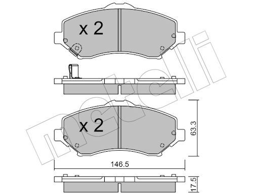 Гальмівні колодки дискові METELLI 2208620 - zapix