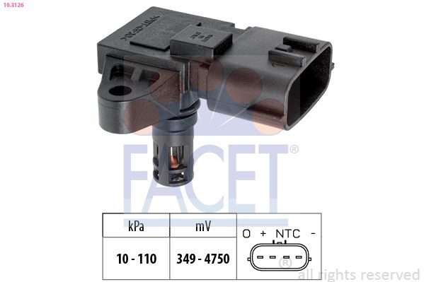 Датчик тиску наддува FACET 103126 - zapix