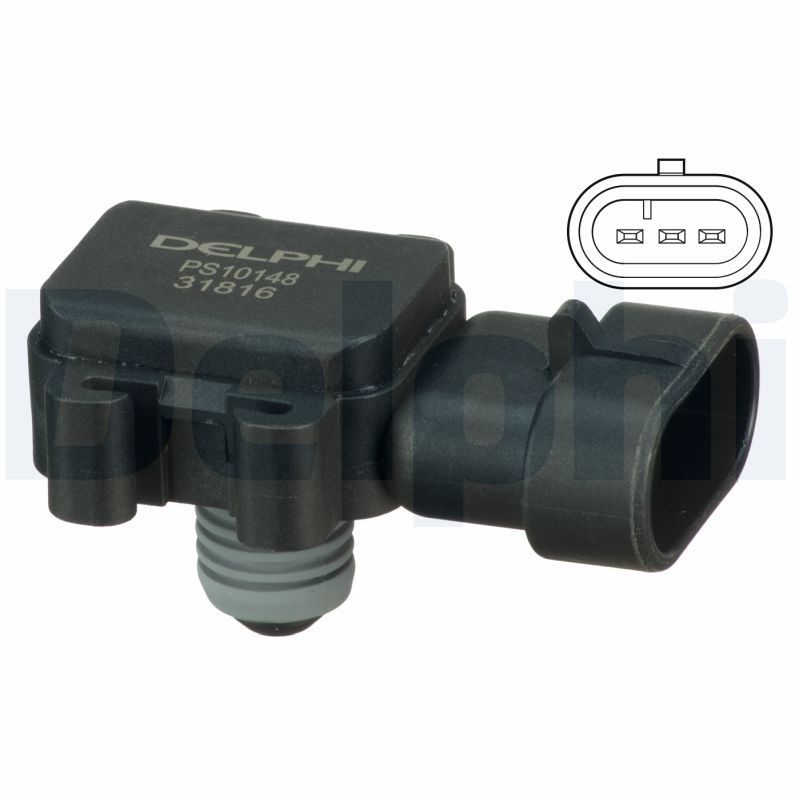 Датчик тиску наддува DELPHI PS10148 - zapix