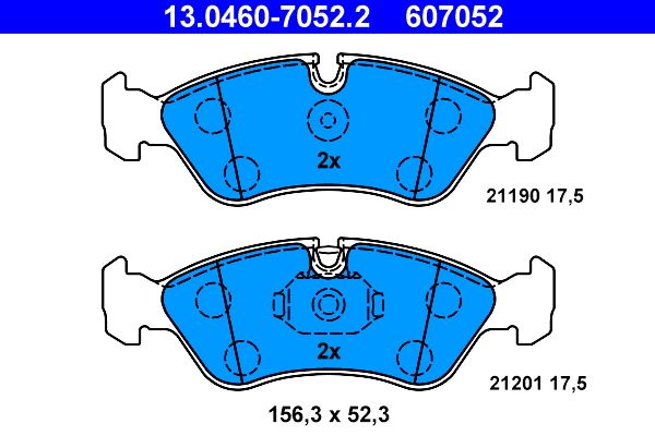 Гальмівні колодки дискові ATE 13046070522 - zapix