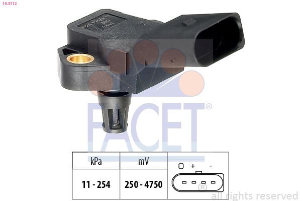 Датчик тиску наддува FACET 103112 - zapix