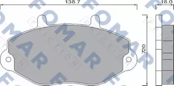 Гальмівні колодки дискові FOMAR FRICTION FO486481 - zapix
