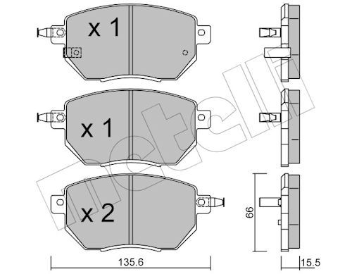 Гальмівні колодки дискові METELLI 2207410 - zapix