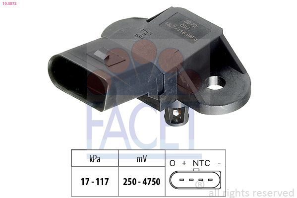 Датчик тиску наддува FACET 103072 - zapix