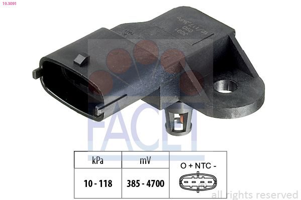 Датчик тиску наддува FACET 103091 - zapix