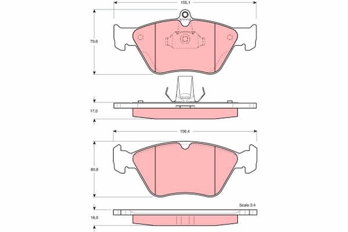Гальмівні колодки дискові TRW GDB1166 - zapix
