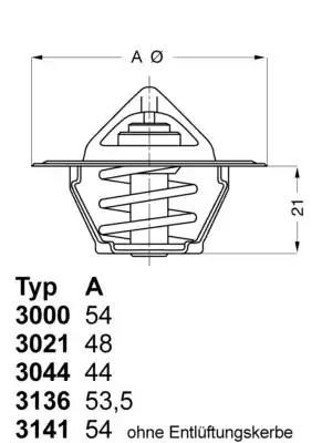 Термостат BORGWARNER (WAHLER) 314187D - zapix