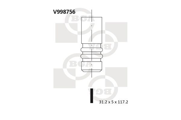 Впускний клапан BGA V998756 - zapix