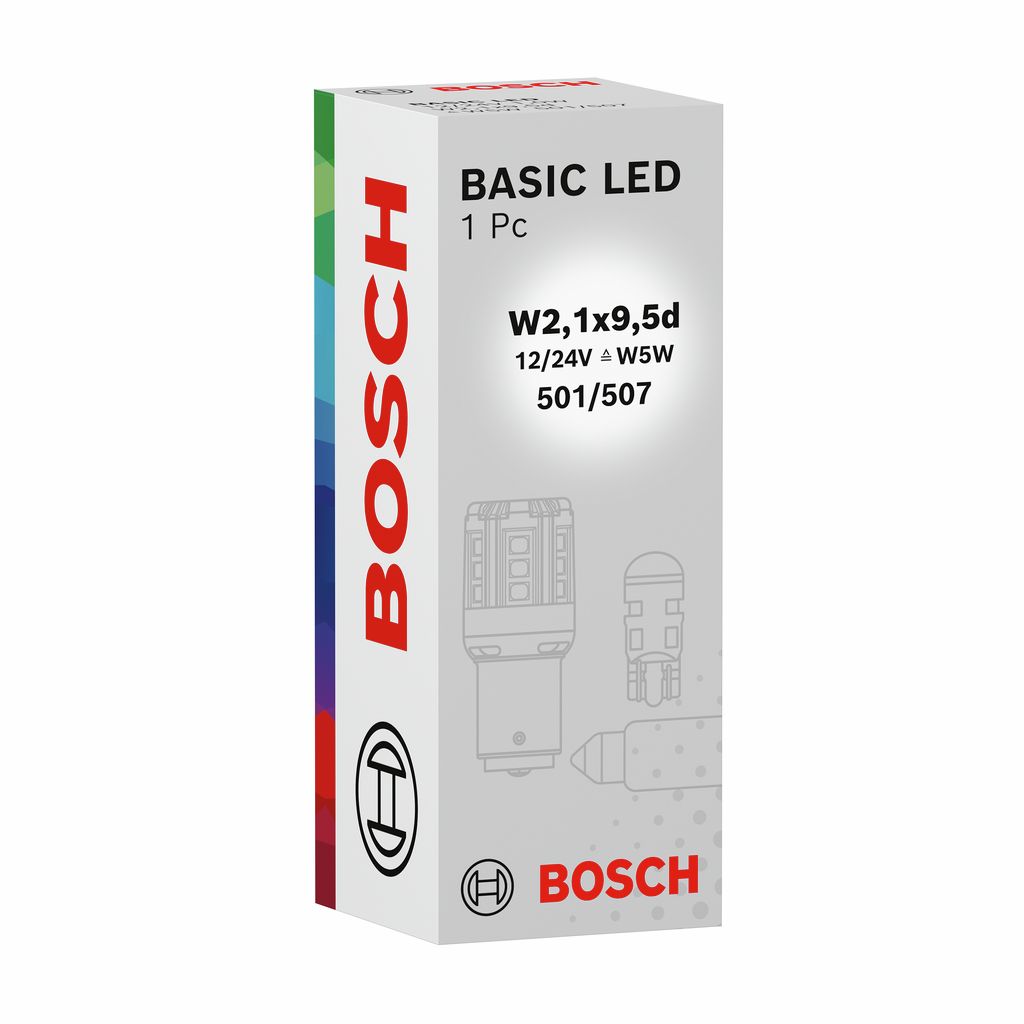 BOSCH 1987302881 Автолампа W5W 12V 1W W2.1x9.5d Eco LED WS 6000K - zapix