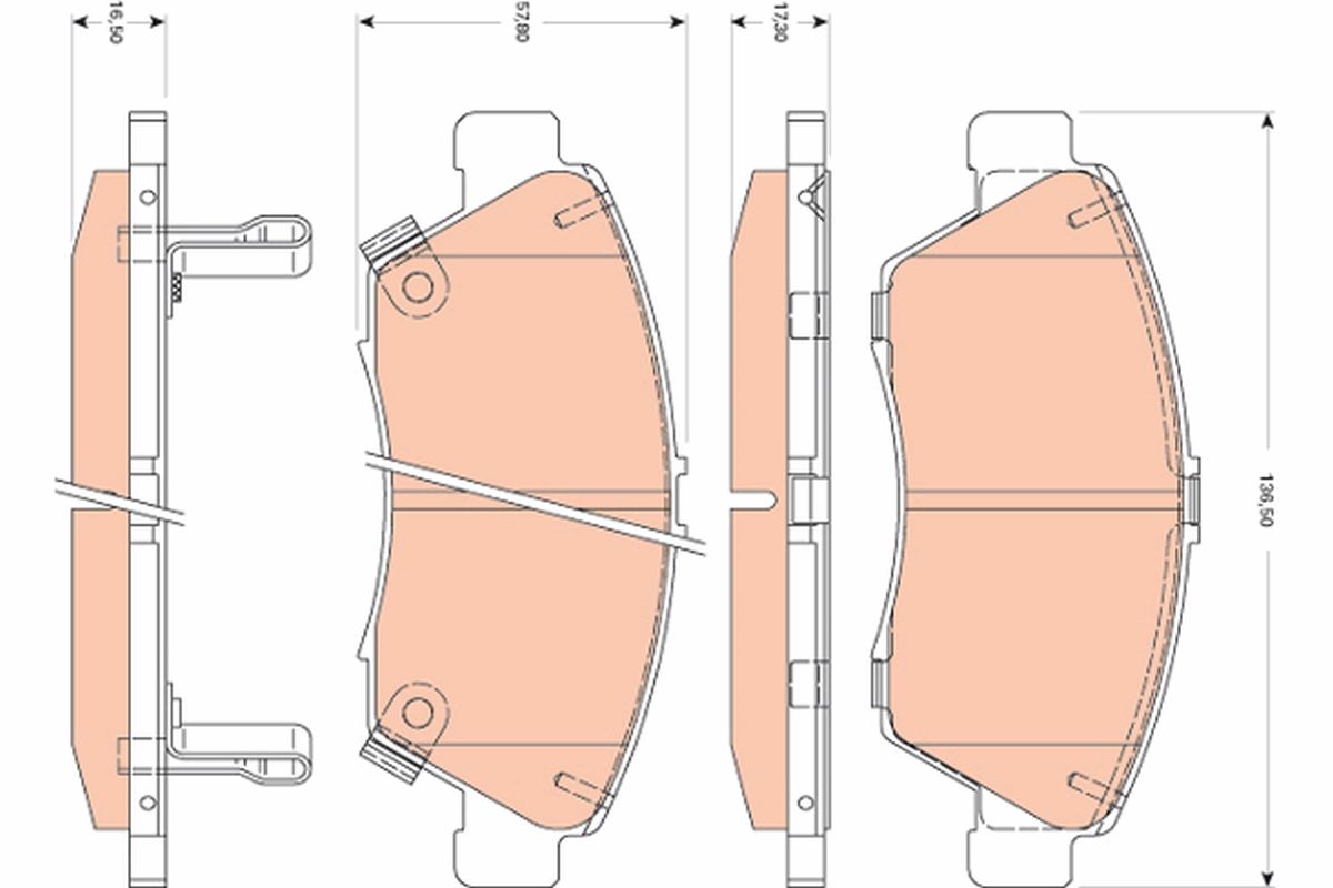 Гальмівні колодки дискові TRW GDB3478 - zapix