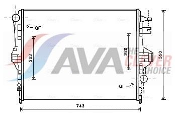 Радіатор охолодження двигуна AVA QUALITY COOLING VNA2316 - zapix