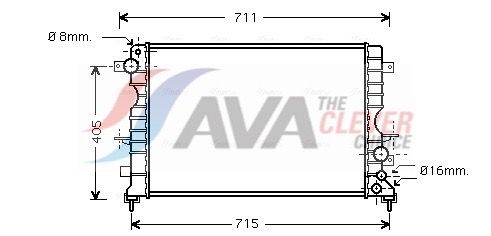Радіатор охолодження двигуна AVA QUALITY COOLING AU2165 - zapix