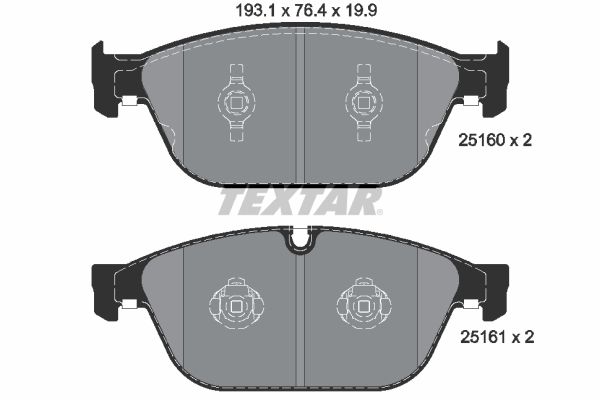 Гальмівні колодки дискові TEXTAR 2516002