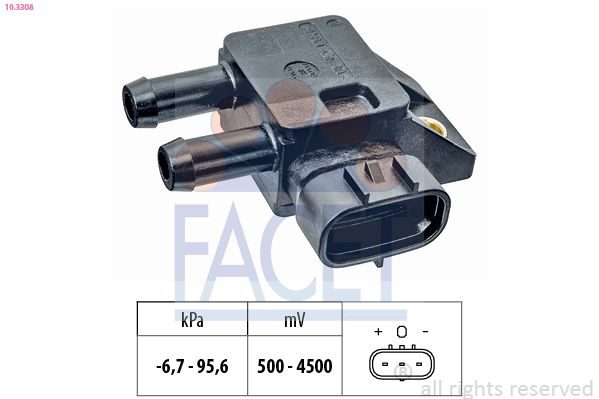 Датчик тиску відпрацьованих газів FACET 103308 - zapix
