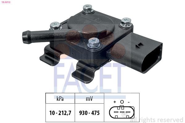 Датчик тиску відпрацьованих газів FACET 103312 - zapix