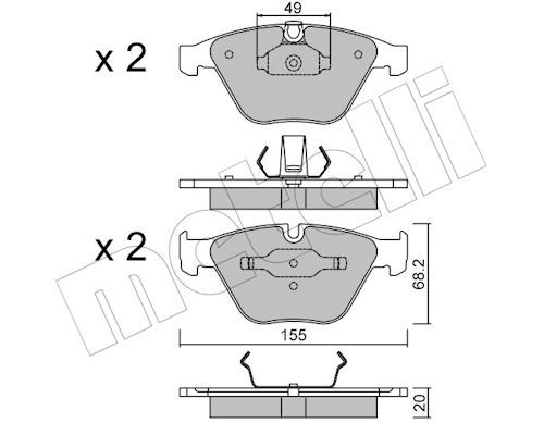 Гальмівні колодки дискові METELLI 2205580 - zapix