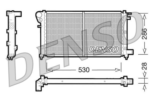 Радіатор охолодження двигуна DENSO DRM21002 - zapix