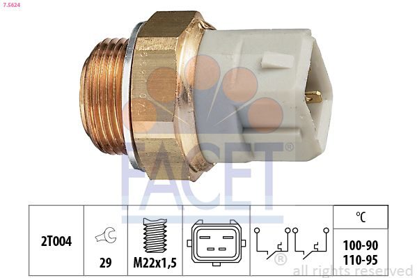 Датчик вмикання вентилятора FACET 75624 - zapix