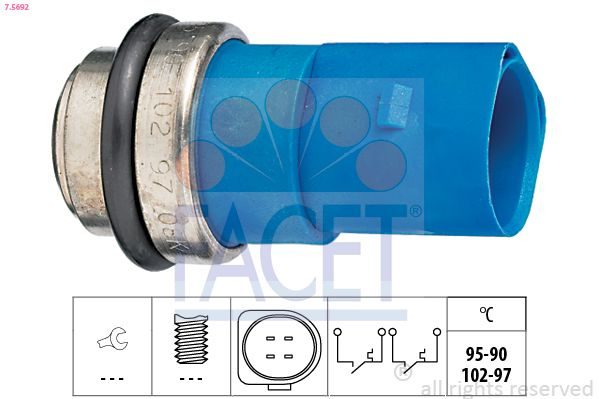 Датчик вмикання вентилятора FACET 75692 - zapix