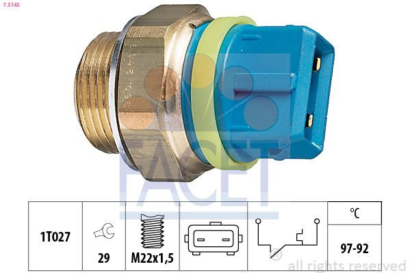 Датчик вмикання вентилятора FACET 75145 - zapix