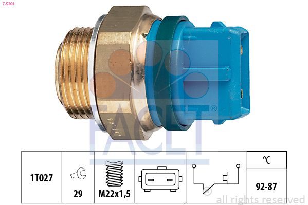 Датчик вмикання вентилятора FACET 75201 - zapix