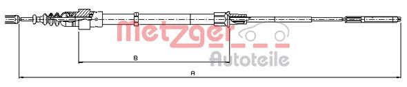 Трос ручного гальма METZGER 107491 - zapix