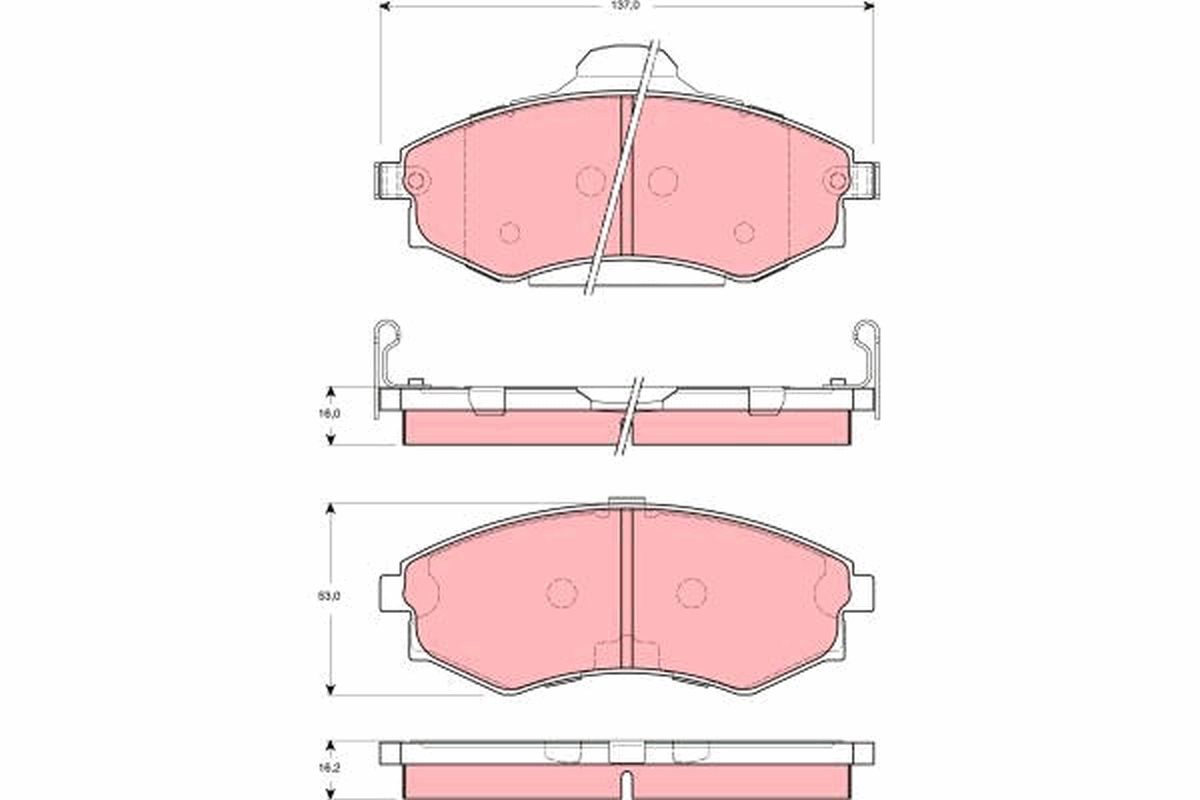 Гальмівні колодки дискові TRW GDB3259 - zapix