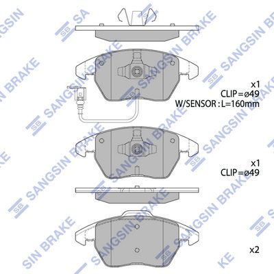 Тормозные колодки дисковые HI-Q SP2098