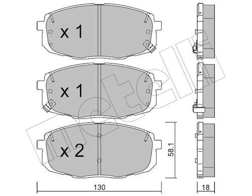 Гальмівні колодки дискові METELLI 2205131 - zapix