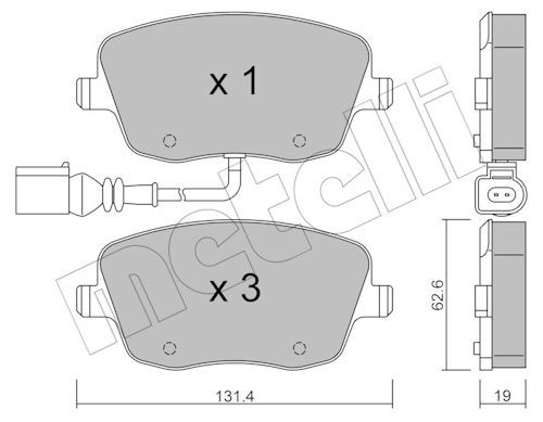 Гальмівні колодки дискові METELLI 2205471 - zapix