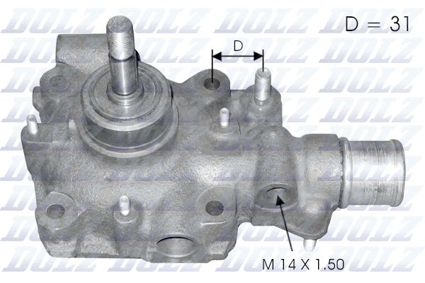 Помпа системи охолодження DOLZ B114 - zapix