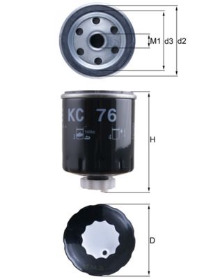 Паливний фільтр MAHLE KC76 - zapix