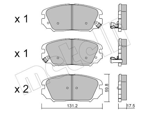 Гальмівні колодки дискові METELLI 2208850 - zapix