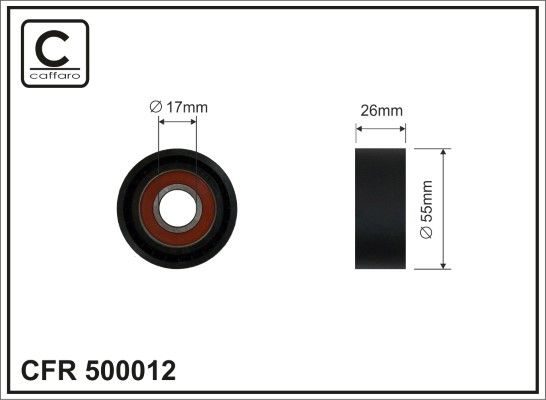 Ролик натяжний ременя приводного CAFFARO 500012 - zapix