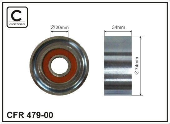 Ролик натяжний ременя приводного CAFFARO 47900 - zapix