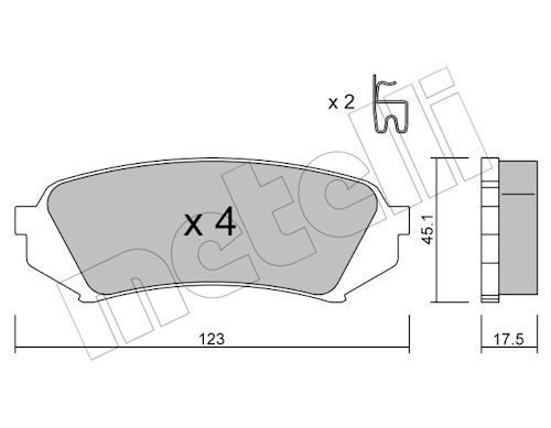 Гальмівні колодки дискові METELLI 2204530 - zapix