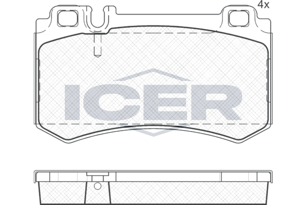 Гальмівні колодки дискові ICER 181680 - zapix