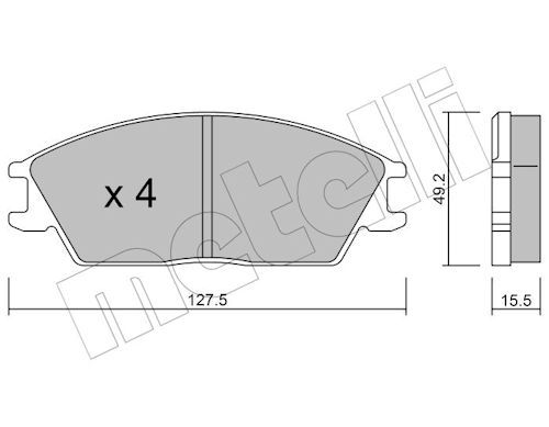 Гальмівні колодки дискові METELLI 2200810 - zapix
