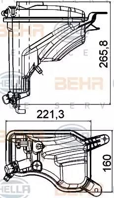 Розширювальний бачок HELLA 8MA376789751 - zapix
