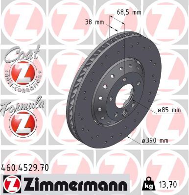 Гальмівний диск ZIMMERMANN 460452970 - zapix