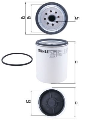 Паливний фільтр MAHLE KC384D - zapix