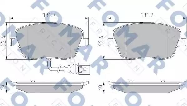 Гальмівні колодки дискові FOMAR FRICTION FO922881 - zapix